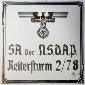 S.A. PORCELAIN SIGN