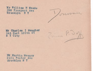 COL. WILLIAM J. DONOVAN AND FATHER FRANCIS P. DUFFY