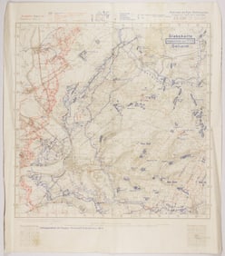 CAPTURED GERMAN TRENCH MAP OF THE ST. MIHIEL SALIENT, OWNED BY COL. WILLIAM J. DONOVAN