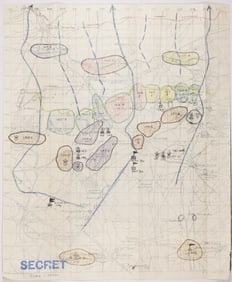 SECOND BATTLE OF THE MARNE 42nd INFANTRY DIVISION DISPOSITION MAP, USED BY COL. WILLIAM J. DONOVAN