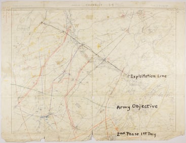 COMBAT-USED BATTLE OF ST. MIHIEL ADVANCE MAP, OWNED BY COL. WILLIAM J. DONOVAN