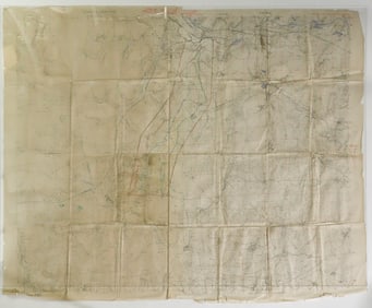 BATTLE OF THE OURCQ RIVER ADVANCE MAP, USED BY COL. WILLIAM J. DONOVAN