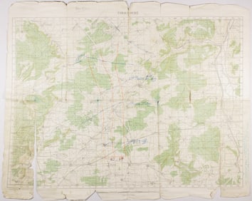 BATTLE OF ST. MIHIEL PLATOON COMMANDER’S ADVANCE MAP, USED BY COL. WILLIAM J. DONOVAN