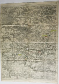165th INFANTRY REGIMENT AISNE-MARNE OFFENSIVE ADVANCE MAP, OWNED BY COL. WILLIAM J. DONOVAN