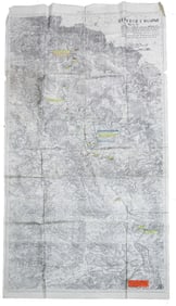 165th INFANTRY REGIMENT MEUSE-ARGONNE OFFENSIVE ADVANCE MAP, OWNED BY COL. WILLIAM J. DONOVAN