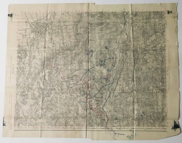 MAP OF A PROPOSED ALLIED MARNE OFFENSIVE, OWNED BY OWNED BY COL. WILLIAM J. DONOVAN