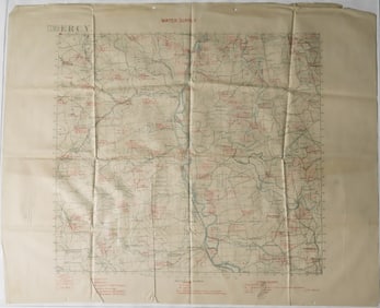 BATTLE OF ST. MIHIEL WATER SOURCE MAP, USED BY COL. WILLIAM J. DONOVAN