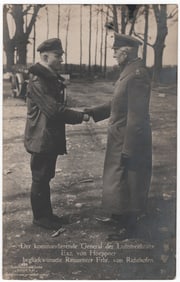 MANFRED VON RICHTHOFEN ‘SANKE’ REAL PHOTO POSTCARD