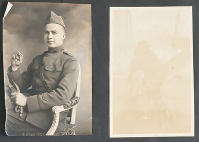 WORLD WAR I AMERICAN SOLDIER'S PHOTO ALBUM