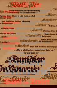 GERMAN PEOPLE'S PARTY PROPAGANDA POSTER