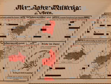 GERMAN PROPAGANDA POSTER: 'FOUR YEARS OF WORLD WAR...'