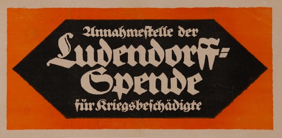 GERMAN PROPAGANDA POSTER: 'LUDENDORFF SPENDE'
