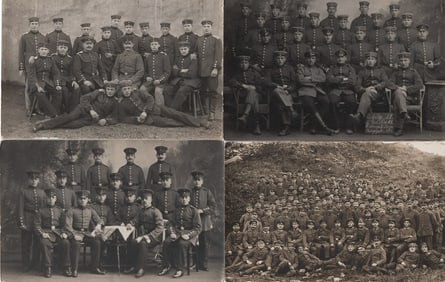 IMPERIAL GERMAN ARMY UNIT REAL PHOTO POSTCARDS (24)