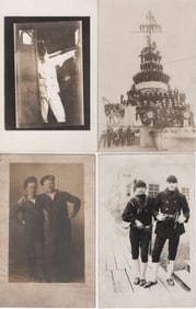 U.S. NAVY SAILORS AND PERSONNEL REAL PHOTO POSTCARDS (40)