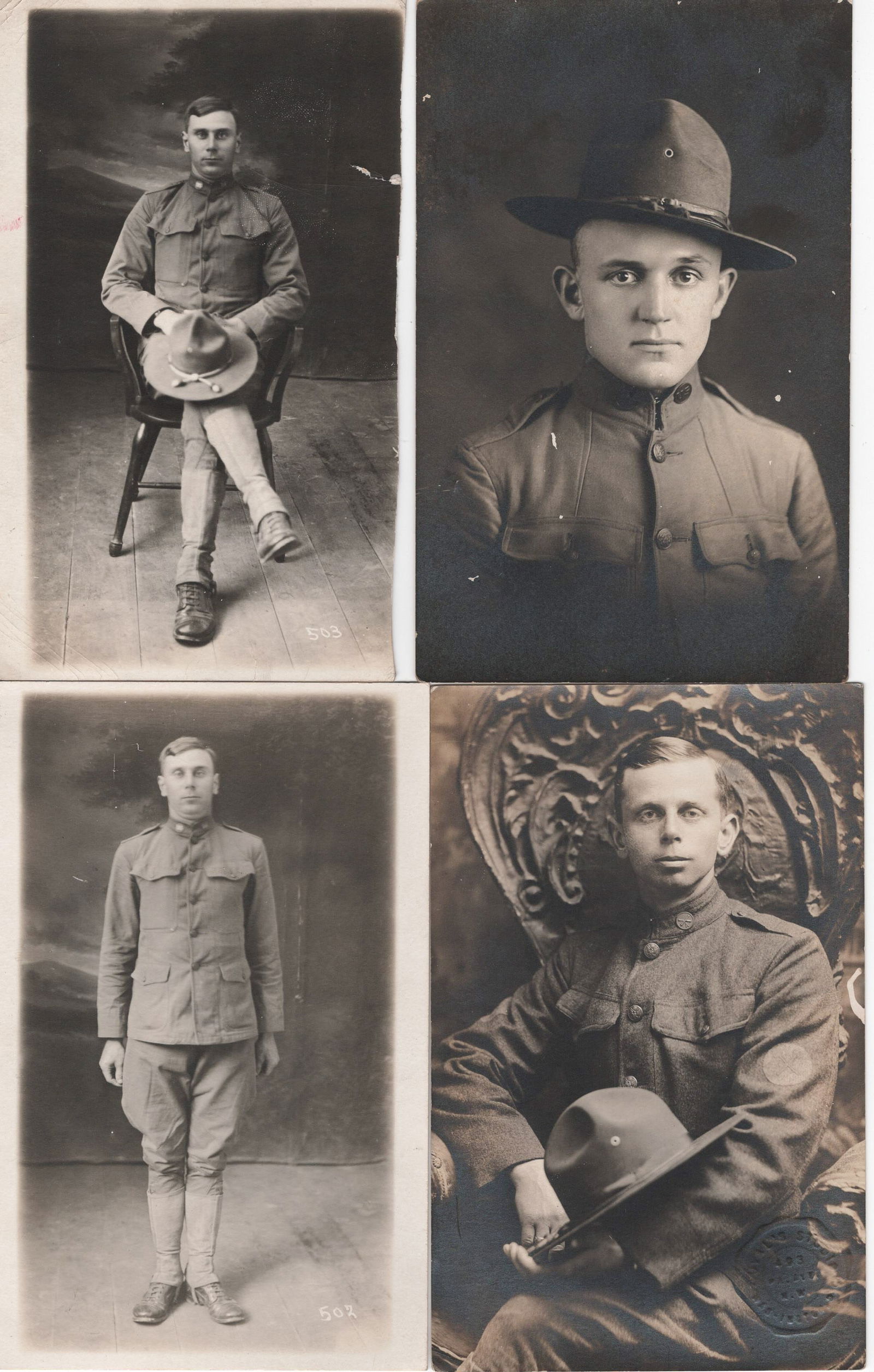 U.S. ARMY SOLDIERS REAL PHOTO POSTCARDS (40) (1 of 10)