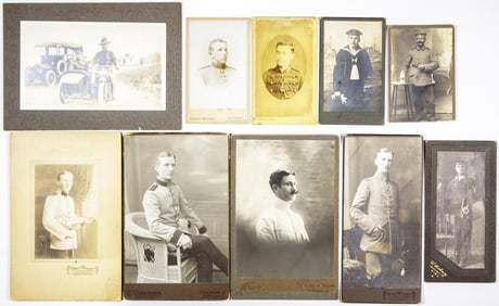 WORLD WAR I SOLDIERS’ CABINET CARDS (10)