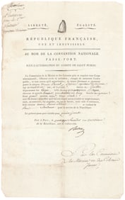 FRENCH REVOLUTIONARY WAR-DATE PASSPORT