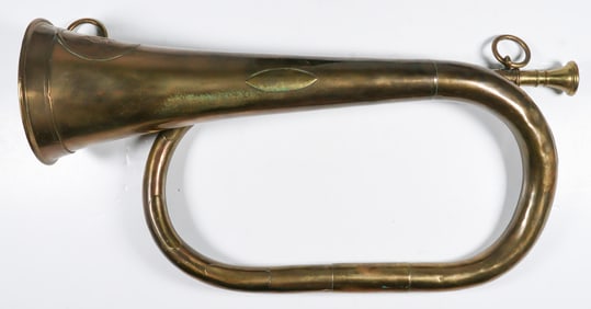 PRUSSIAN BRASS MILITARY BUGLE