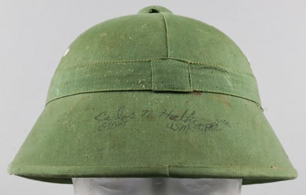 CARLOS HATHCOCK SIGNED N.V.A. PITH HELMET
