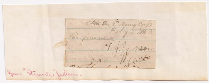 THOMAS J. ‘STONEWALL’ JACKSON