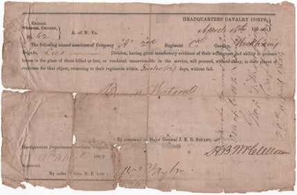 CONFEDERATE COLONELS HENRY B. MCCLELLAN AND WALTER H. TAYLOR