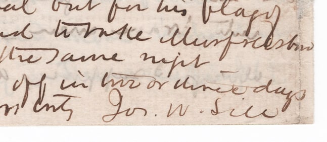 GEN. JOSHUA W. SILL PARLAYS WITH CONFEDERATES