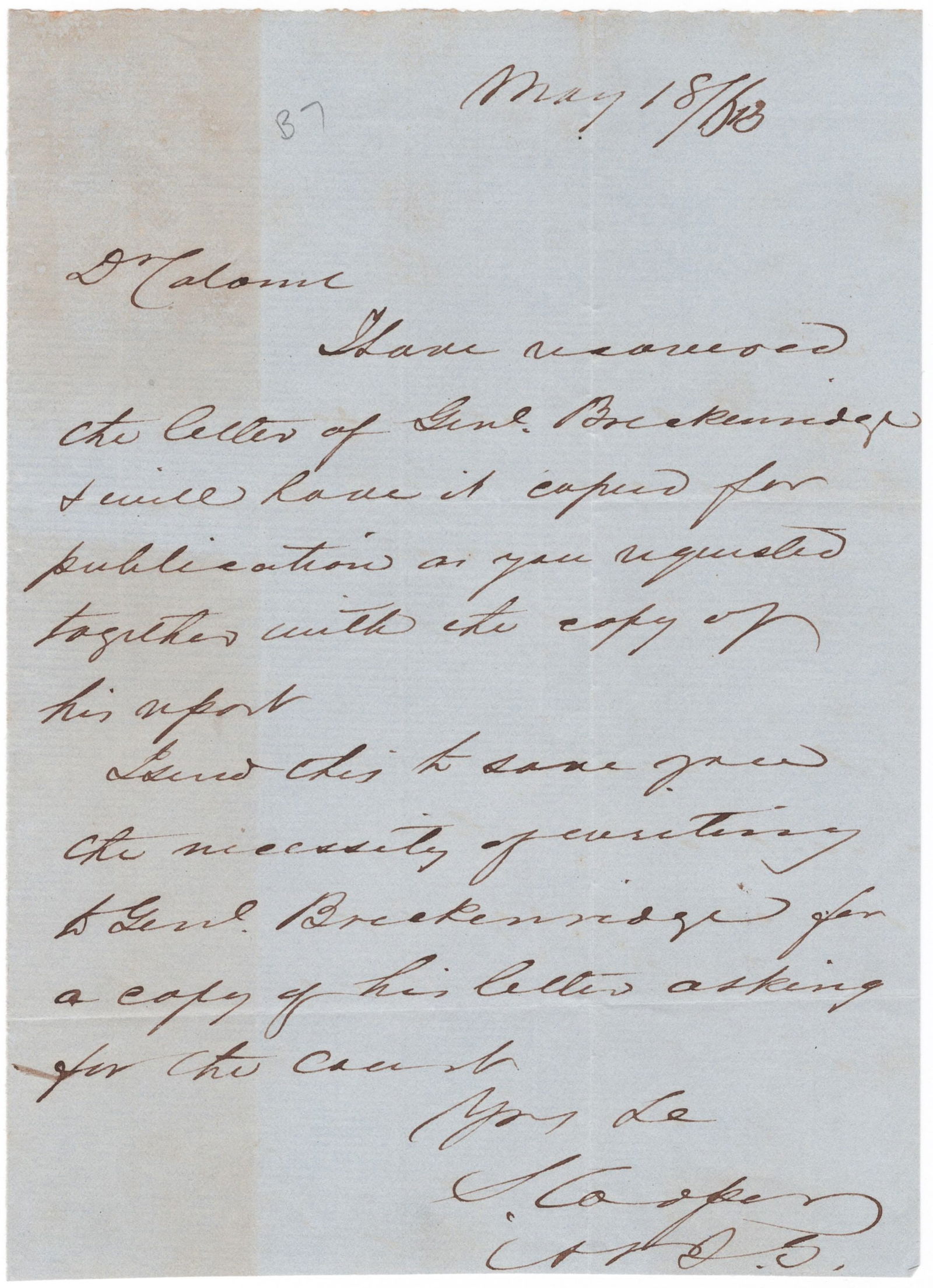 SAMUEL COOPER: (1798 - 1876) Confederate major general who was the highest-ranking officer in the Confederate army. He served as Inspector General in Richmond throughout the war and fled with Jefferson Davis when th