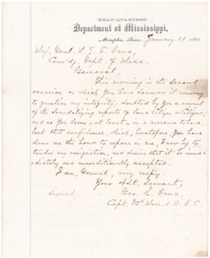 UNION GEN NAPOLEON J. T. DANA'S SON SUBMITS HIS RESIGNATION - TO HIS FATHER!