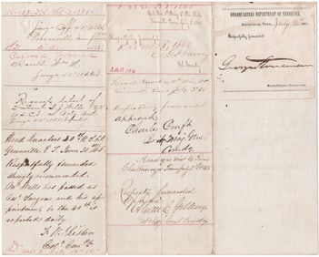 UNION GENERALS CHARLES CRUFT, ALVAN GILLEM, GEORGE STONEMAN AND FREDERICK LISTER