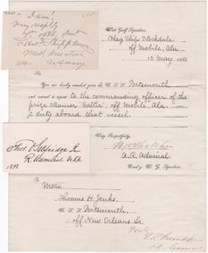 (UNION NAVY) BATTLE OF HAMPTON ROADS FIGURES (3)