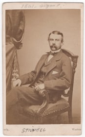 (UNION NAVY) USS UNADILLA COMMANDER JAMES STILLWELL SIGNED CARTE DE VISITE