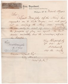 (UNION NAVY) BUREAU OF EQUIPMENT AND RECRUITING REQUESTS MORE MEN