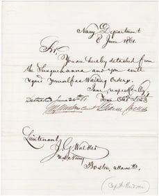 (UNION NAVY) GIDEON WELLES AND WILLIAM L. HUDSON