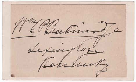 WILLIAM C. P. BRECKINRIDGE