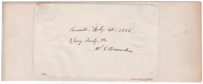 WILLIAM G. ‘PARSON’ BROWNLOW