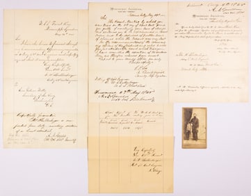 (UNION NAVY) USS FOREST ROSE COURT MARTIAL GROUPING