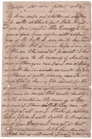 ALABAMA SOLDIER’S LETTER GROUPING TO HIS WIFE DESCRIBES THE POOR STATE OF THE CONFEDERATE