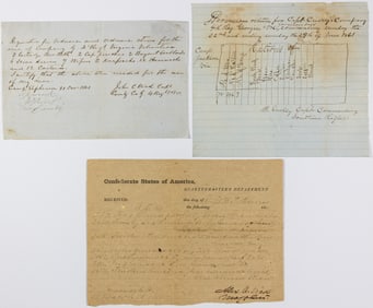 CONFEDERATE ARMY SUPPLY REQUISITIONS AND RECEIPTS