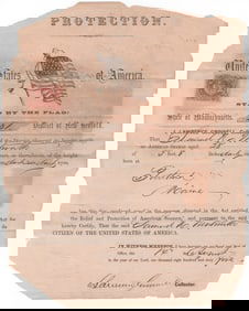 (UNION NAVY) UNITED STATES SEAMAN’S PROTECTION CERTIFICATE