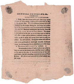 FIELD-PRINTED PORT HUDSON SURRENDER ORDER BROADSIDE