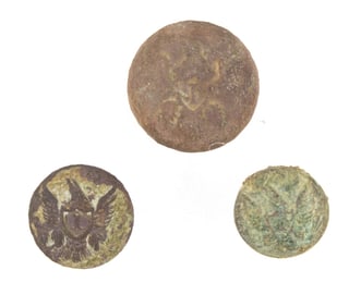 UNION UNIFORM BUTTONS FROM CULP'S HILL, GETTYSBURG