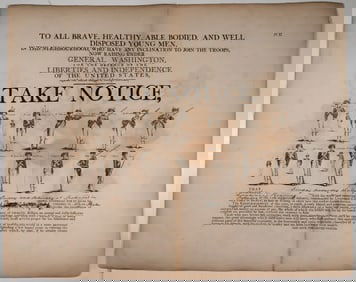 RECRUITING BROADSIDE FOR SHUTE’S NEW JERSEY REGIMENT (REPRODUCTION)