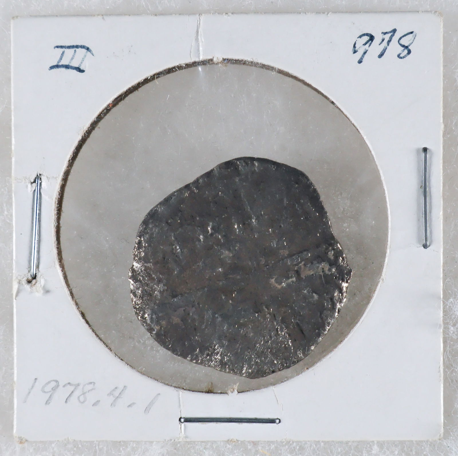 FOUR REALE SILVER COIN FROM ATOCHA, WITH MEL FISHER CERTIFICATE (1 of 3)