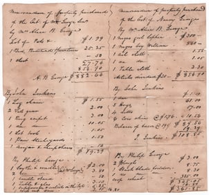 MEMORANDUM NAMES TWO ENSLAVED CHILDREN PURCHASED FROM AN ESTATE