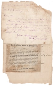 1870 MEETING NOTICE TO BLACKS IN PENNSYLVANIA