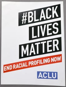 'BLACK LIVES MATTER' PROTEST PLACARD