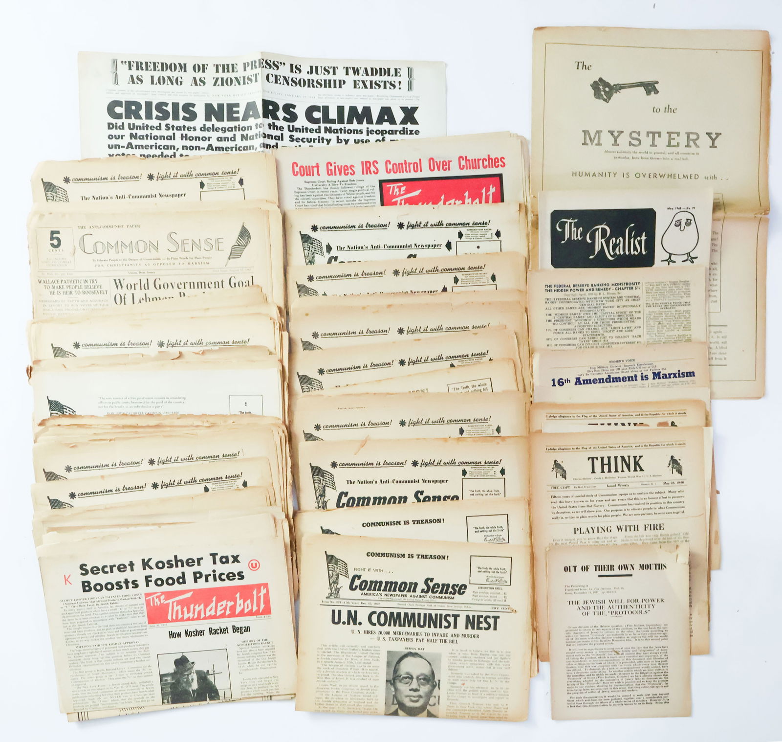 ANTI-JEWISH, ANTI-COMMUNIST NEWSPAPERS (30+) (1 of 1)