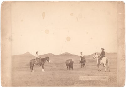 1887 GRABILL PHOTO OF COWBOYS