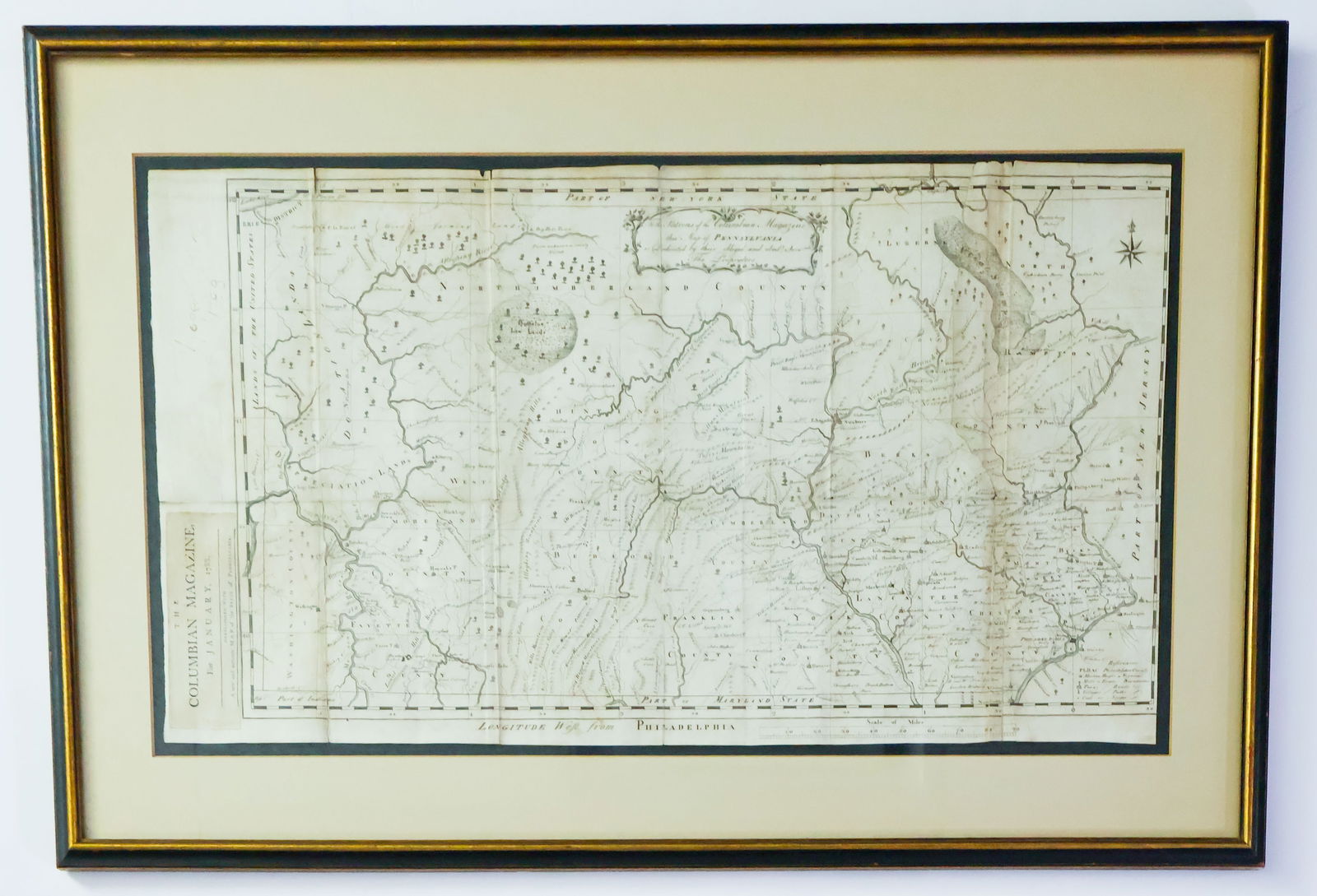 EARLY AMERICAN MAP OF PENNSYLVANIA (1 of 4)