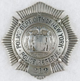 NEW YORK POLICE RESERVE BADGE